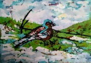 Ptaszek w zimie 40*30