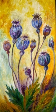 Niebieskie makówki/30*60
