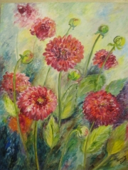 Purpurowe dalie/50*60